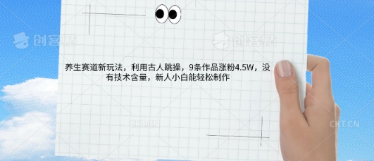 AI养生赛道新玩法，10条作品涨粉5.2W，操作简单，新人小白能轻松制作-聚伍星盟